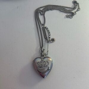 vintage rare juicy couture heart locket necklace goth 2000s y2k